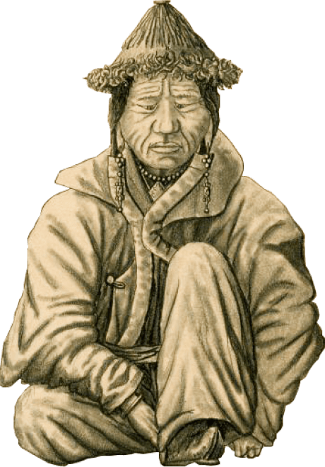 Цайдамская монголка. Худ. — И. В. Роборовский. 1879